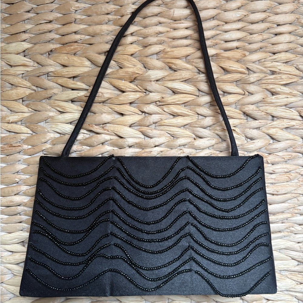 Vintage Victoria’s Secret Black Beaded Evening Bag